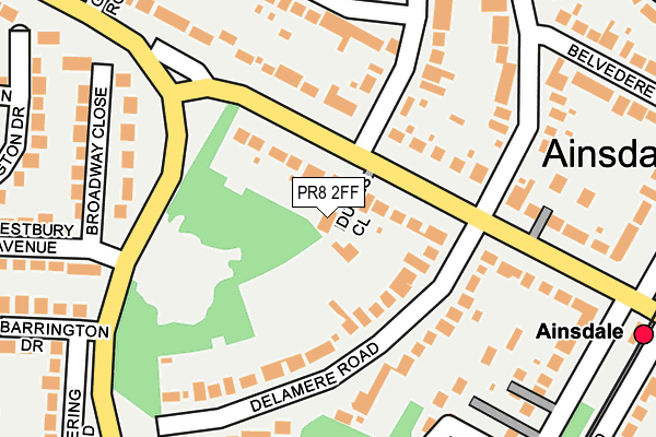 PR8 2FF map - OS OpenMap – Local (Ordnance Survey)