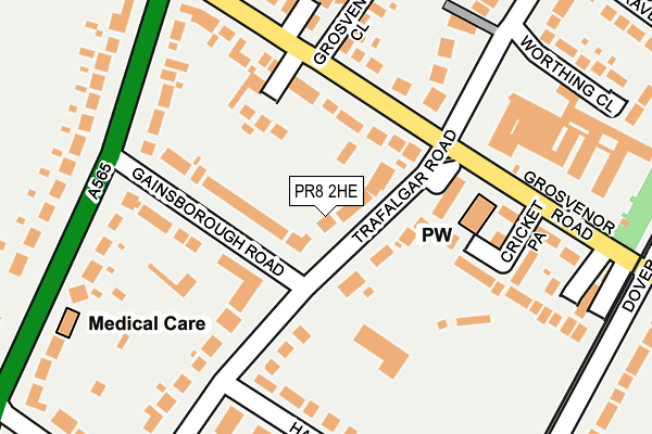 PR8 2HE map - OS OpenMap – Local (Ordnance Survey)