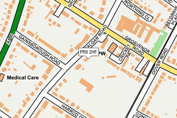 PR8 2HF map - OS OpenMap – Local (Ordnance Survey)
