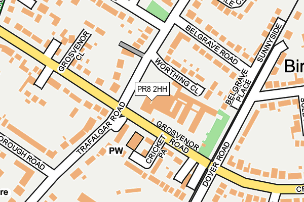 PR8 2HH map - OS OpenMap – Local (Ordnance Survey)