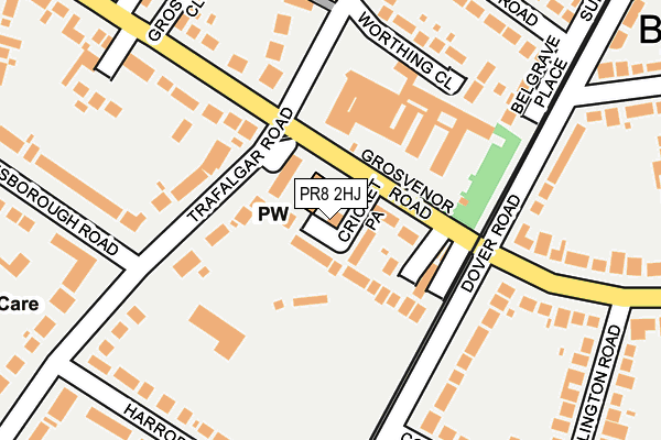 PR8 2HJ map - OS OpenMap – Local (Ordnance Survey)