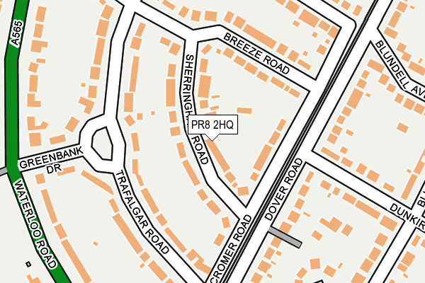 PR8 2HQ map - OS OpenMap – Local (Ordnance Survey)