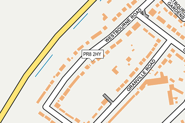 PR8 2HY map - OS OpenMap – Local (Ordnance Survey)