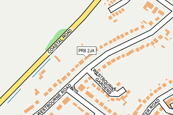 PR8 2JA map - OS OpenMap – Local (Ordnance Survey)