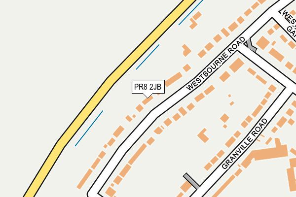PR8 2JB map - OS OpenMap – Local (Ordnance Survey)