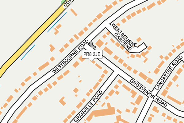 PR8 2JE map - OS OpenMap – Local (Ordnance Survey)