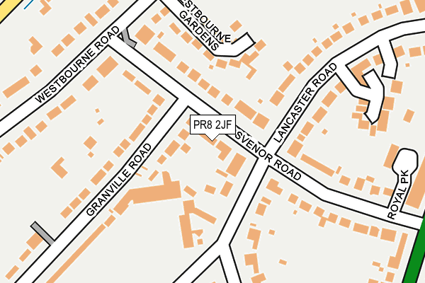 PR8 2JF map - OS OpenMap – Local (Ordnance Survey)