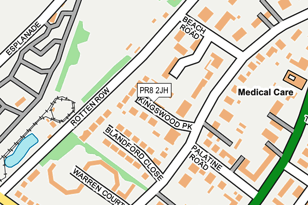 PR8 2JH map - OS OpenMap – Local (Ordnance Survey)