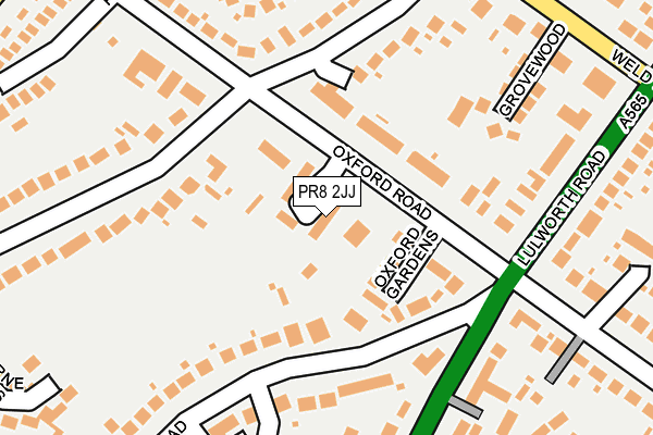 PR8 2JJ map - OS OpenMap – Local (Ordnance Survey)