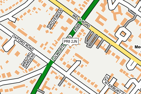 PR8 2JN map - OS OpenMap – Local (Ordnance Survey)
