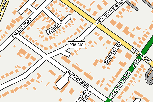 PR8 2JS map - OS OpenMap – Local (Ordnance Survey)