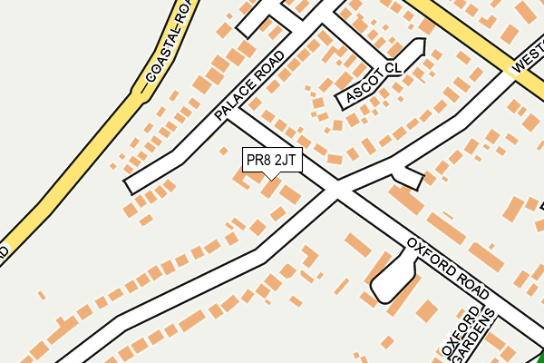 PR8 2JT map - OS OpenMap – Local (Ordnance Survey)