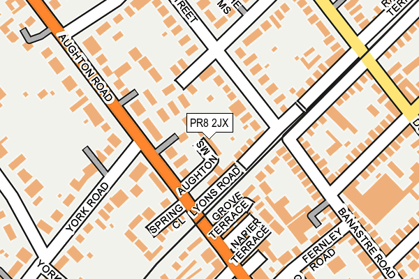 PR8 2JX map - OS OpenMap – Local (Ordnance Survey)