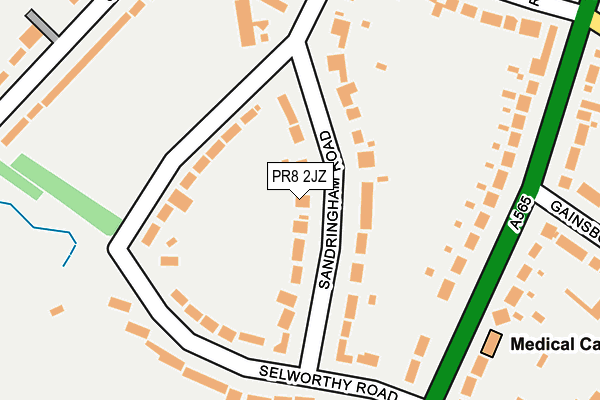 PR8 2JZ map - OS OpenMap – Local (Ordnance Survey)