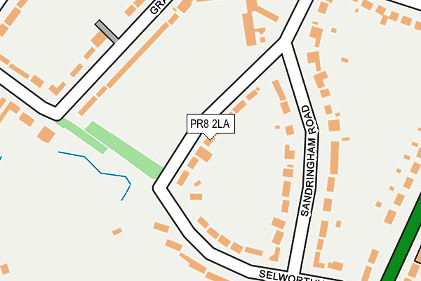 PR8 2LA map - OS OpenMap – Local (Ordnance Survey)