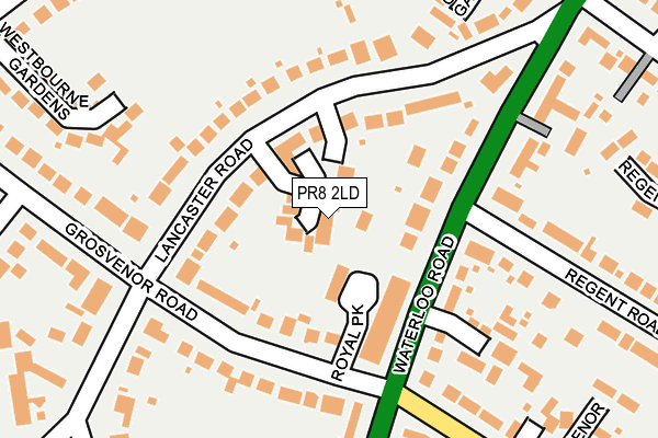 PR8 2LD map - OS OpenMap – Local (Ordnance Survey)