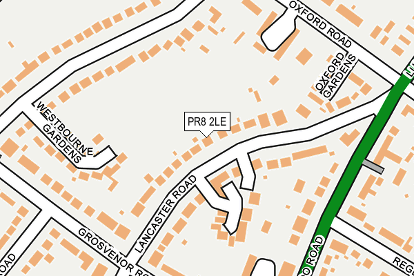 PR8 2LE map - OS OpenMap – Local (Ordnance Survey)