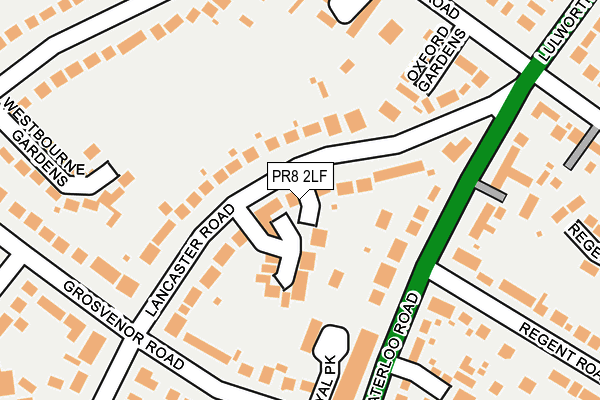 PR8 2LF map - OS OpenMap – Local (Ordnance Survey)