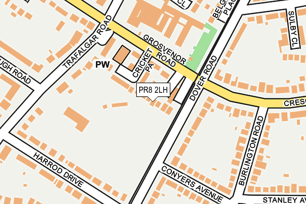 PR8 2LH map - OS OpenMap – Local (Ordnance Survey)