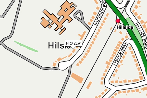 PR8 2LW map - OS OpenMap – Local (Ordnance Survey)