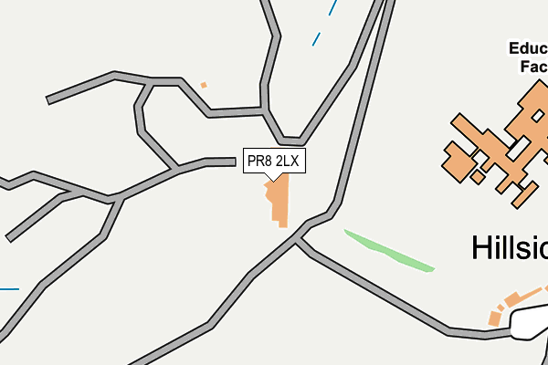 PR8 2LX map - OS OpenMap – Local (Ordnance Survey)