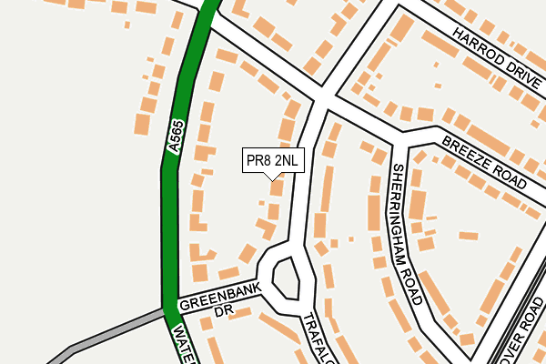 PR8 2NL map - OS OpenMap – Local (Ordnance Survey)