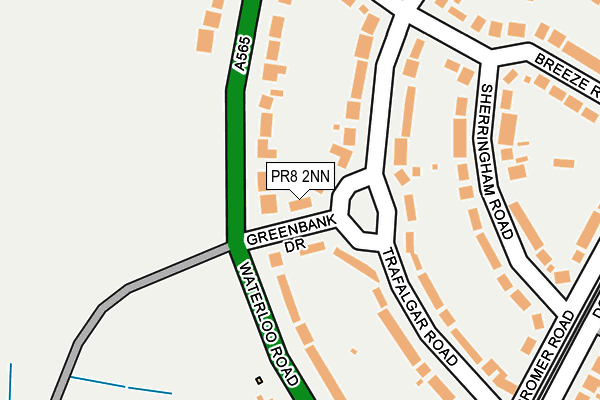 PR8 2NN map - OS OpenMap – Local (Ordnance Survey)