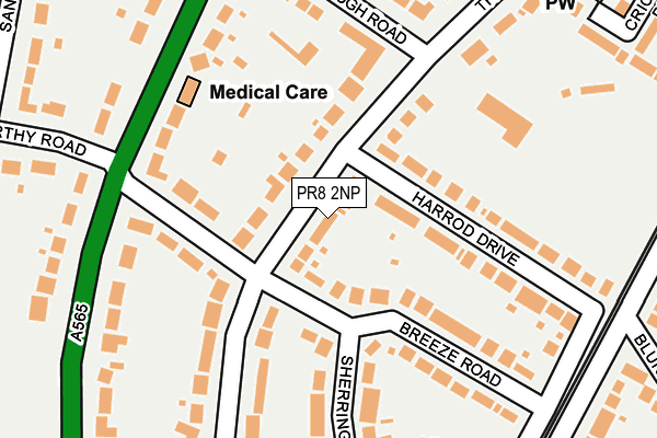 PR8 2NP map - OS OpenMap – Local (Ordnance Survey)