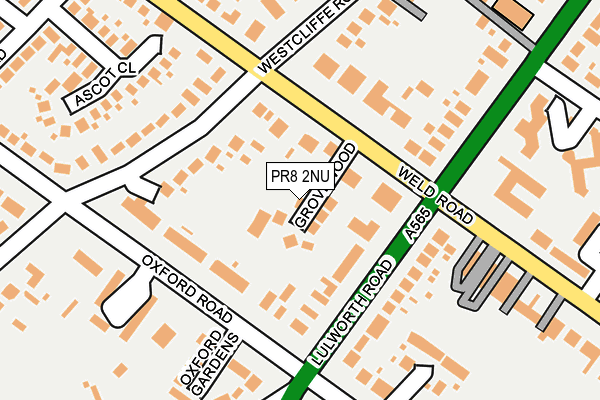PR8 2NU map - OS OpenMap – Local (Ordnance Survey)
