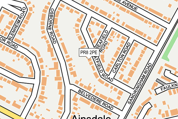 PR8 2PE map - OS OpenMap – Local (Ordnance Survey)