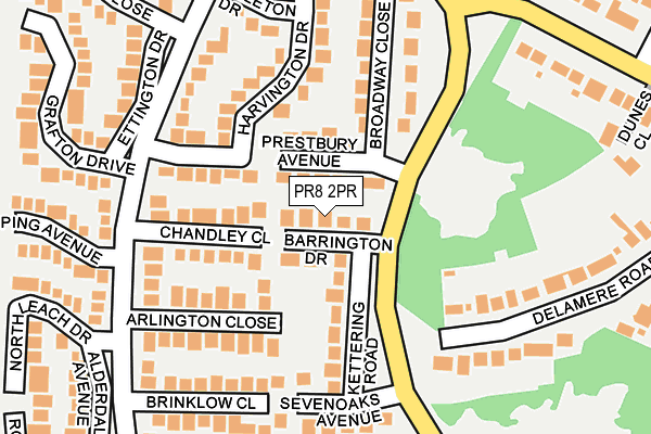 PR8 2PR map - OS OpenMap – Local (Ordnance Survey)