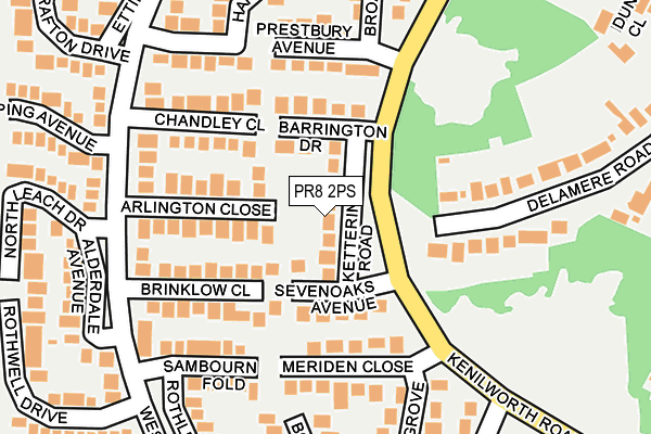 PR8 2PS map - OS OpenMap – Local (Ordnance Survey)