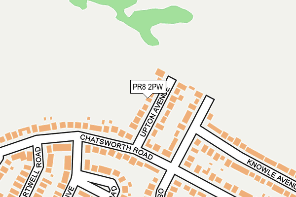 PR8 2PW map - OS OpenMap – Local (Ordnance Survey)