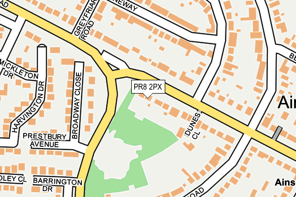 PR8 2PX map - OS OpenMap – Local (Ordnance Survey)