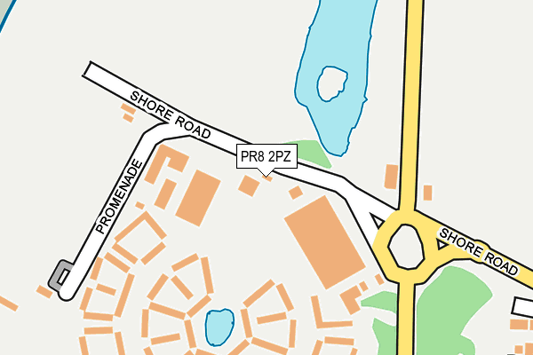 PR8 2PZ map - OS OpenMap – Local (Ordnance Survey)