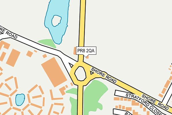 PR8 2QA map - OS OpenMap – Local (Ordnance Survey)