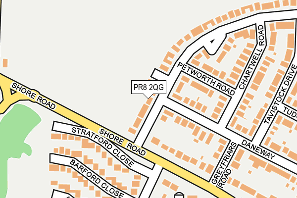 PR8 2QG map - OS OpenMap – Local (Ordnance Survey)