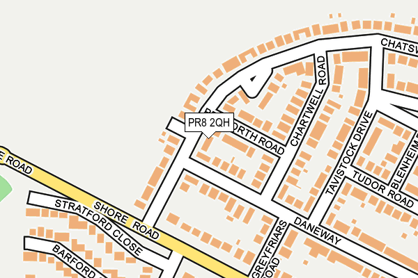 PR8 2QH map - OS OpenMap – Local (Ordnance Survey)