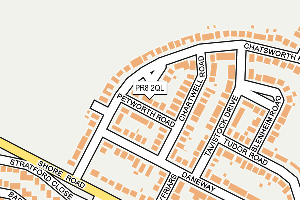 PR8 2QL map - OS OpenMap – Local (Ordnance Survey)