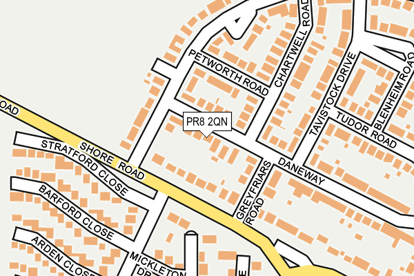 PR8 2QN map - OS OpenMap – Local (Ordnance Survey)