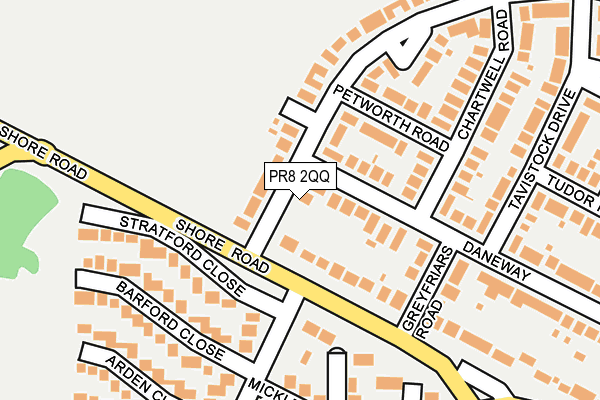 PR8 2QQ map - OS OpenMap – Local (Ordnance Survey)