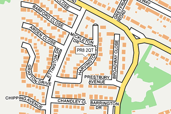 PR8 2QT map - OS OpenMap – Local (Ordnance Survey)