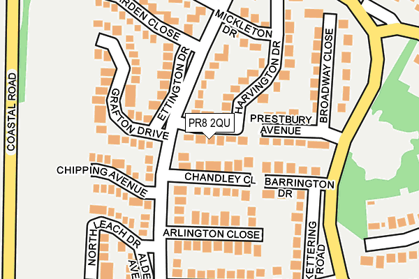 PR8 2QU map - OS OpenMap – Local (Ordnance Survey)