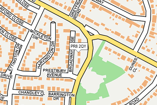 PR8 2QY map - OS OpenMap – Local (Ordnance Survey)