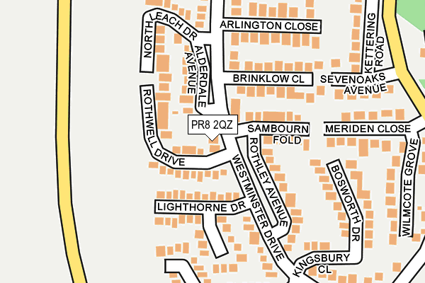 PR8 2QZ map - OS OpenMap – Local (Ordnance Survey)