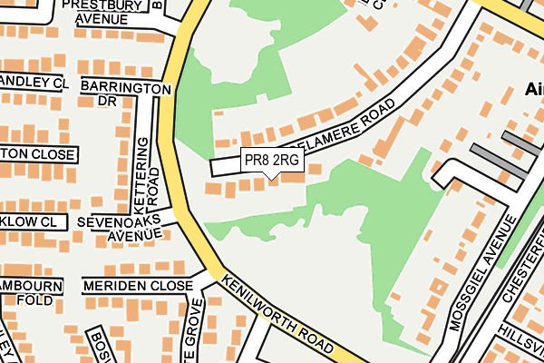 PR8 2RG map - OS OpenMap – Local (Ordnance Survey)
