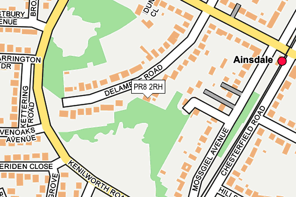 PR8 2RH map - OS OpenMap – Local (Ordnance Survey)