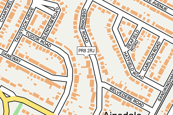 PR8 2RJ map - OS OpenMap – Local (Ordnance Survey)