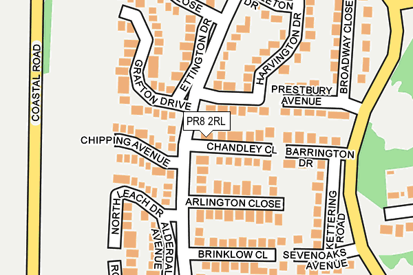 PR8 2RL map - OS OpenMap – Local (Ordnance Survey)
