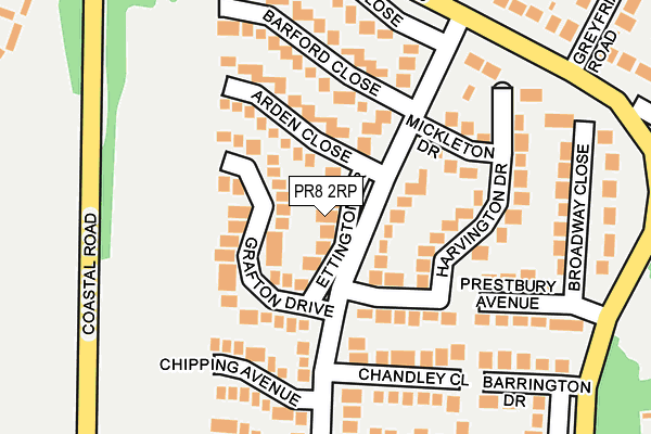 PR8 2RP map - OS OpenMap – Local (Ordnance Survey)